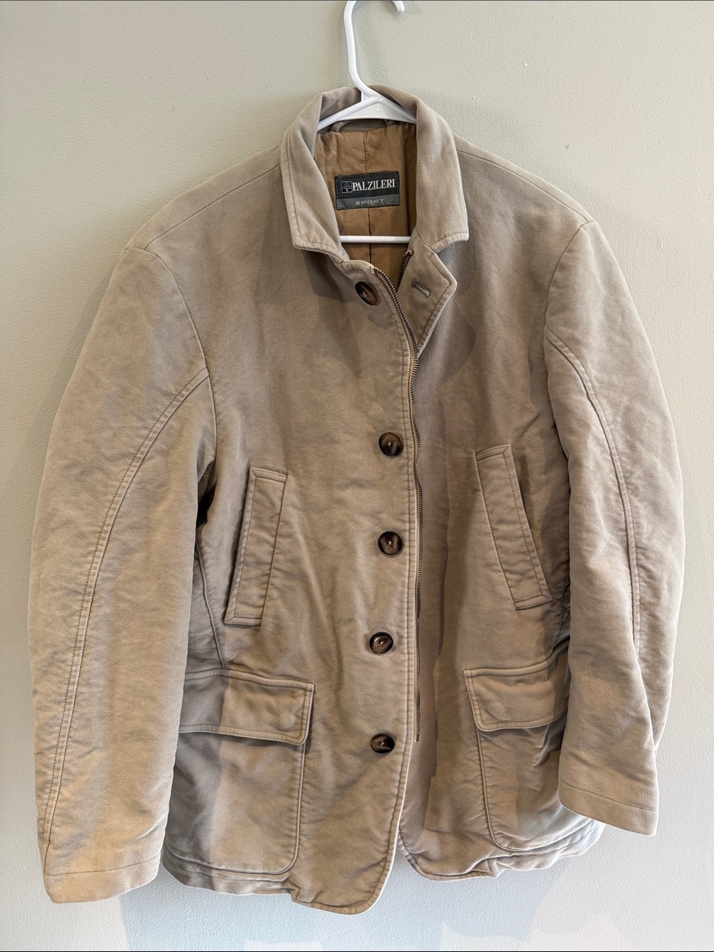Pal Zileri Taupe Beige Cotton-Blend Utility Jacket